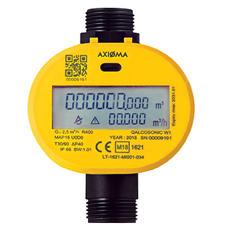 Axioma Qalcosonic W1 Cold Water Meter. 15mm, 1/2